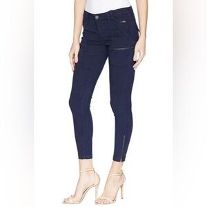 Joie Park Skinny Pants Women’s 27 Navy Blue Back Flap Pockets Zippers Ankle XS S